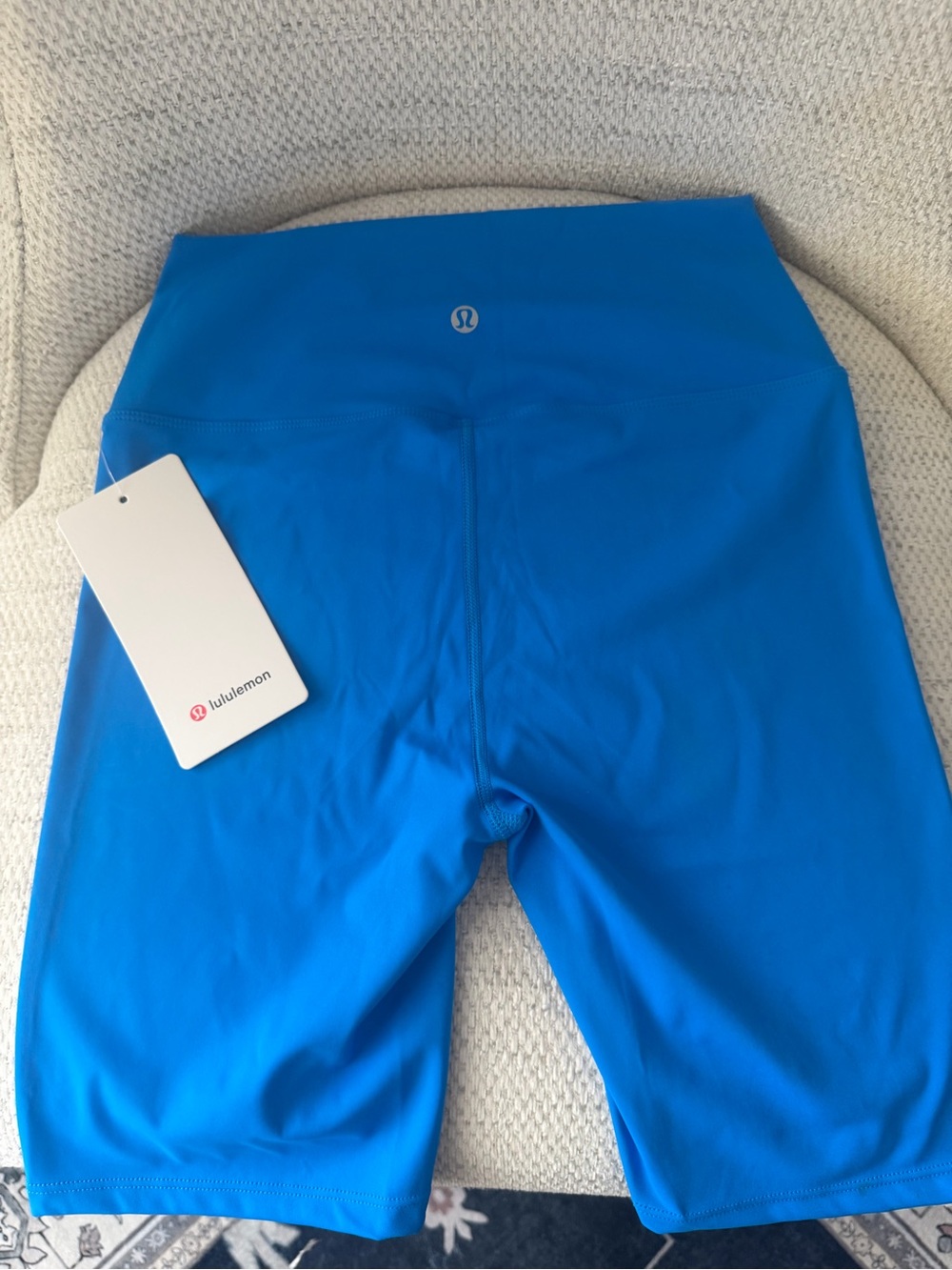 Lululemon Align high rise shorts in the 8 inch inseam. Size 6 bright blue